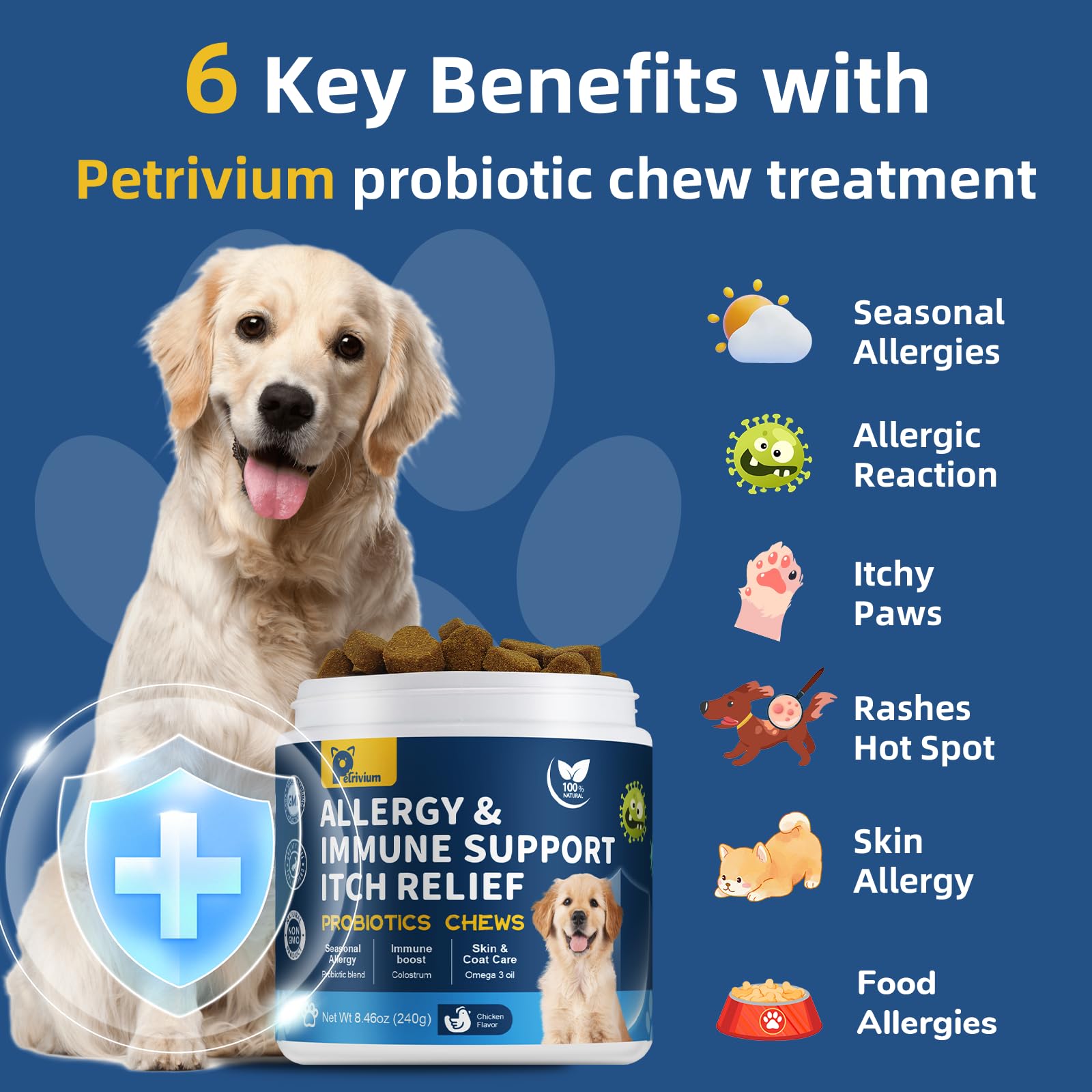 Petrivium chew close-up texture, shows soft chewability for picky eaters