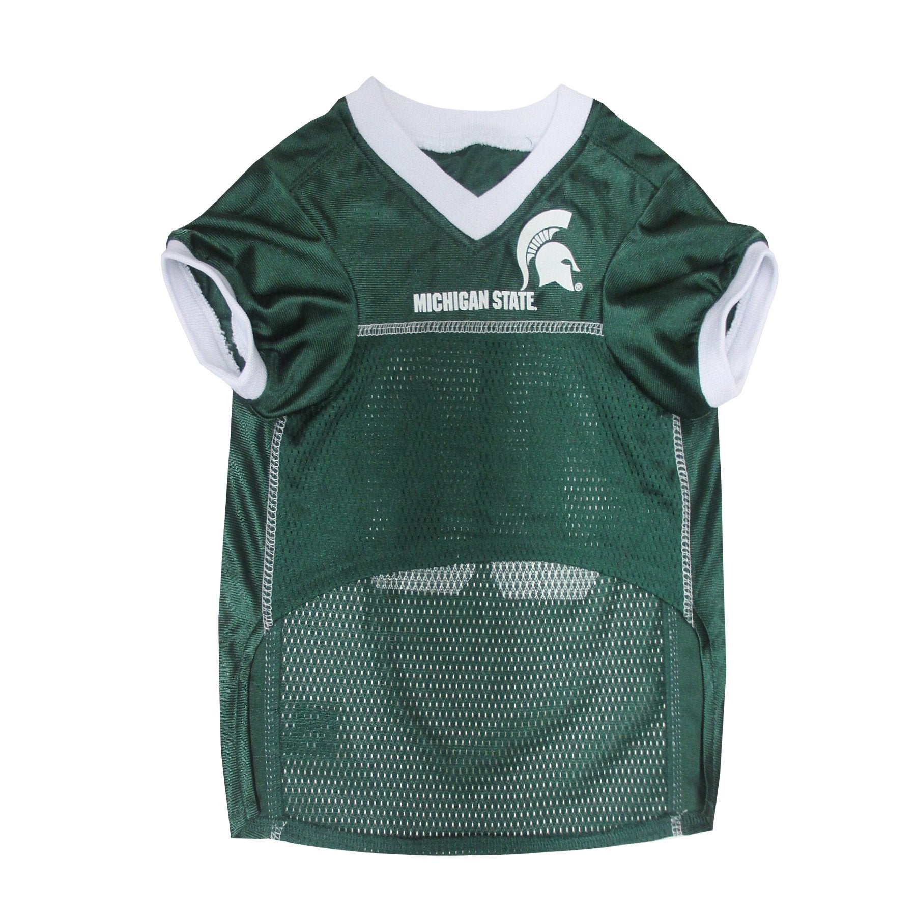 Pets First back view showing woven NCAA jock tag and personalization area