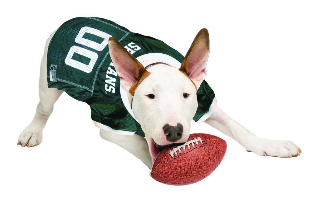Pets First close-up of Michigan State printed logo highlighting team authenticity