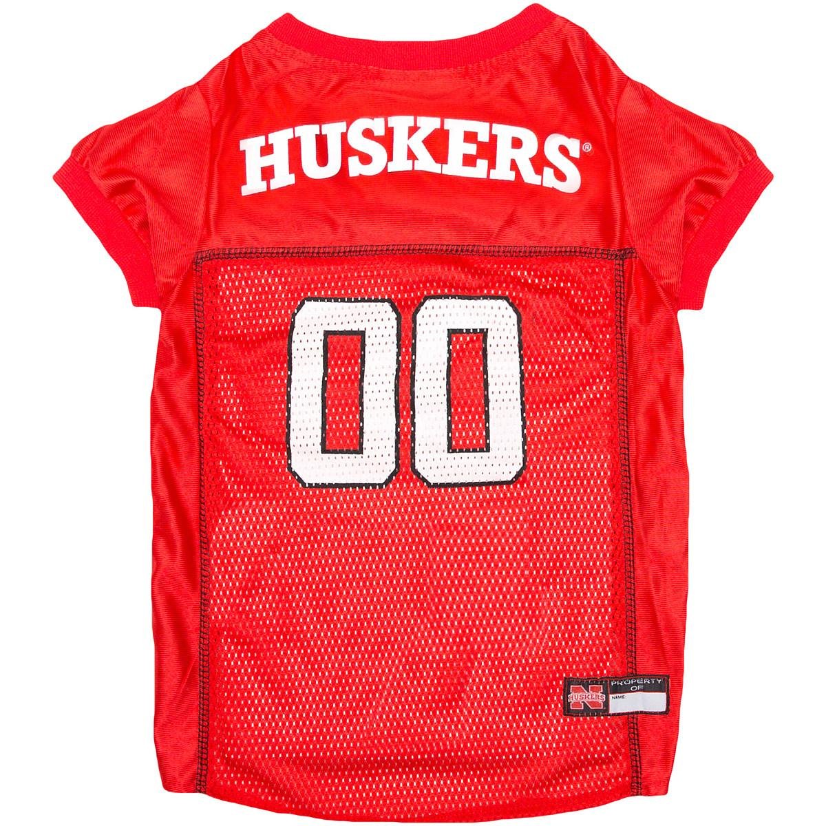 Pets First Nebraska front view jersey on mannequin showing team logo and secure closure