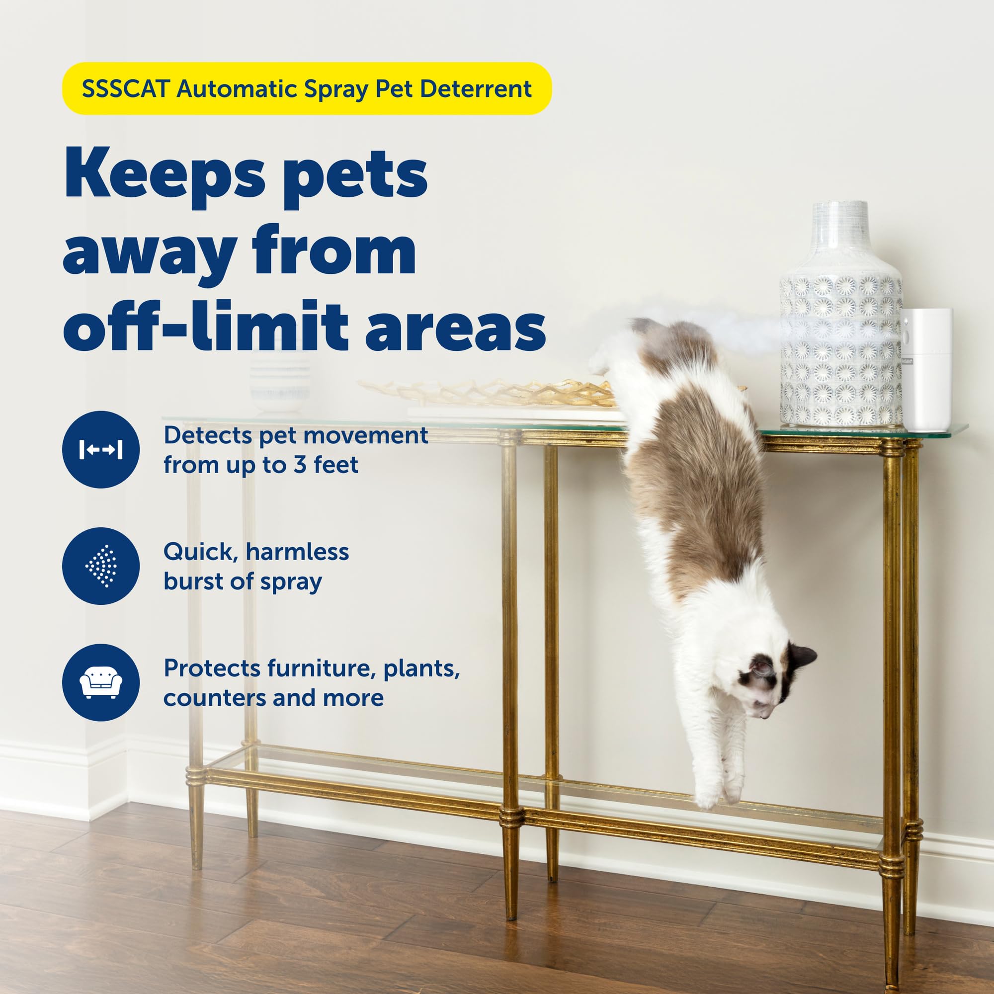 PetSafe SSSCAT side angle mounted demonstrating placement and benefit of targeted coverage