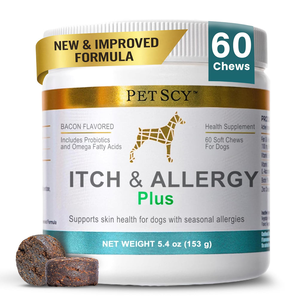 Petscy front packaging showing product benefits and seal for fast relief