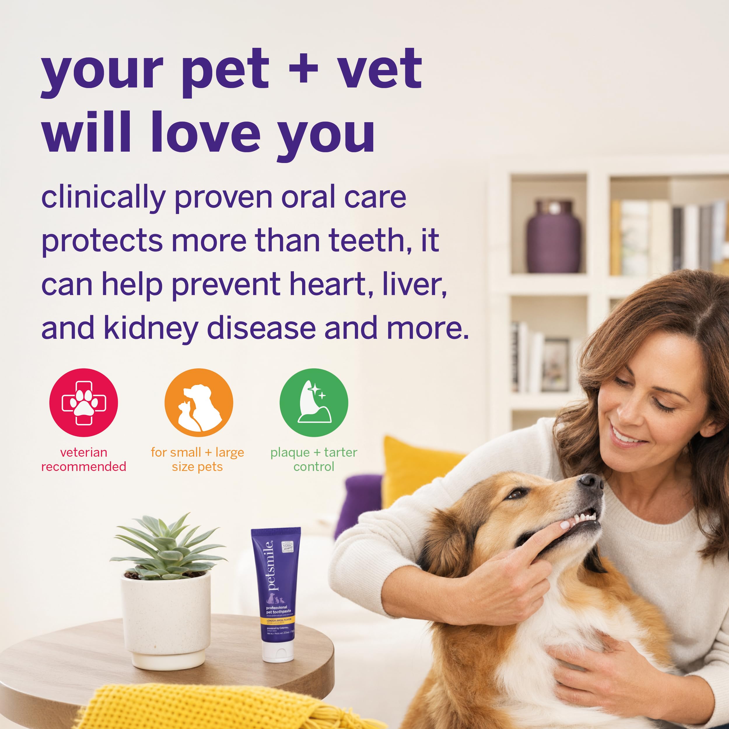 Petsmile toothpaste applied on a treat for easy no-brush use