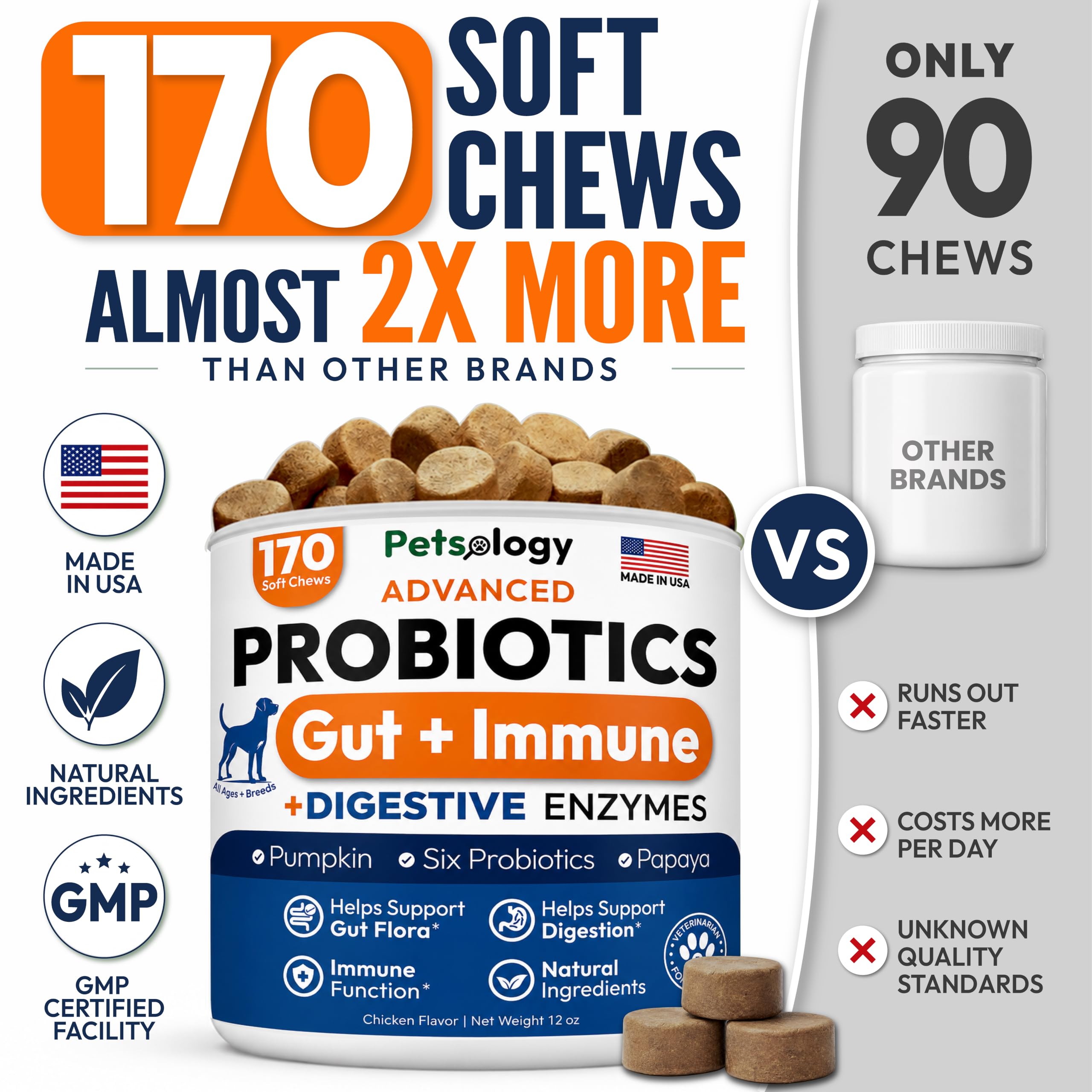 Petsology chew close-up texture showing soft chew consistency for easy chewing