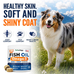 Petsology ingredient label showing EPA and DHA amounts for transparency