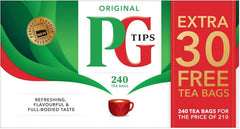 PG Tips front packaging displaying twin pack and count, clear pantry benefit