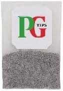 PG Tips tea bag close-up showing texture and tag, highlights convenient portioning