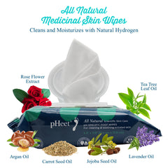 pHeet close-up of wipe texture demonstrating gentle, effective cleansing action