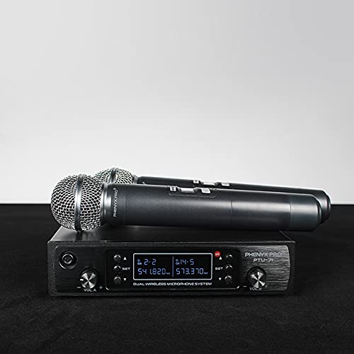 Phenyx Pro microphone size comparison in hand illustrating comfortable handheld scale