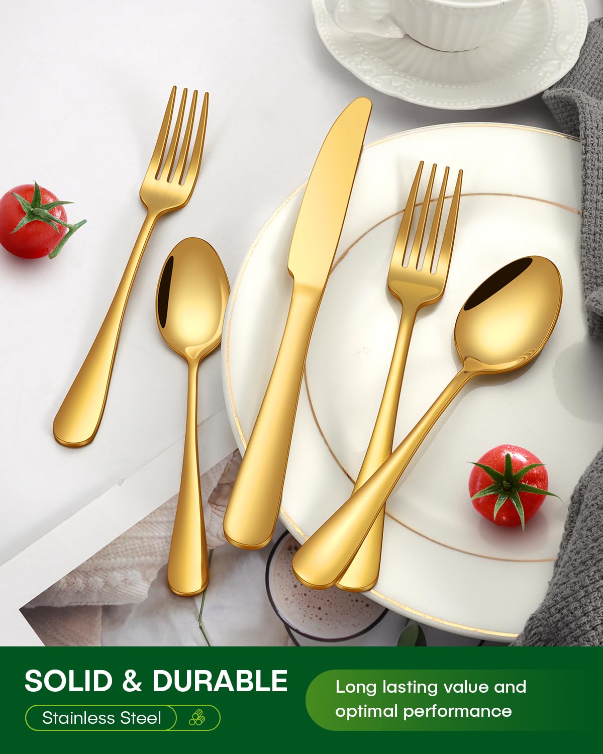 PHILIPALA flatware in dishwasher-safe rack, emphasizes easy maintenance