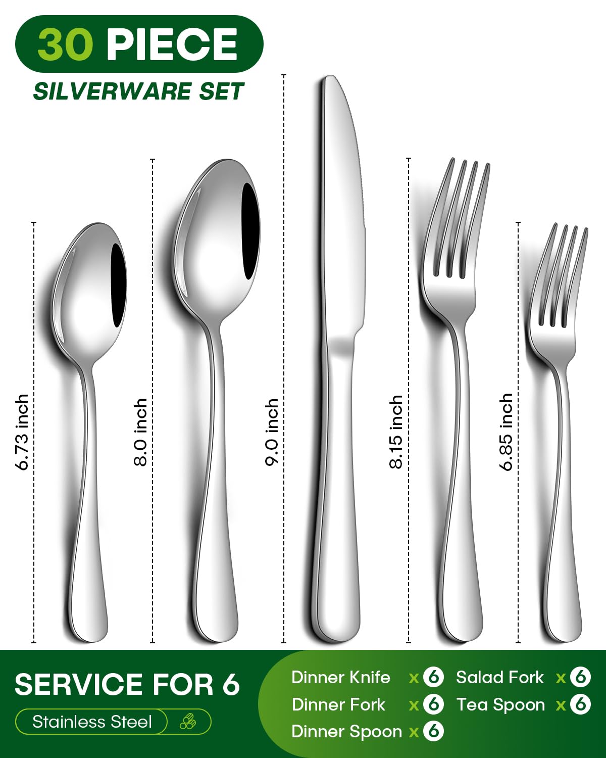 PHILIPALA close-up of a mirror-polished fork highlighting smooth surface and easy cleaning benefit
