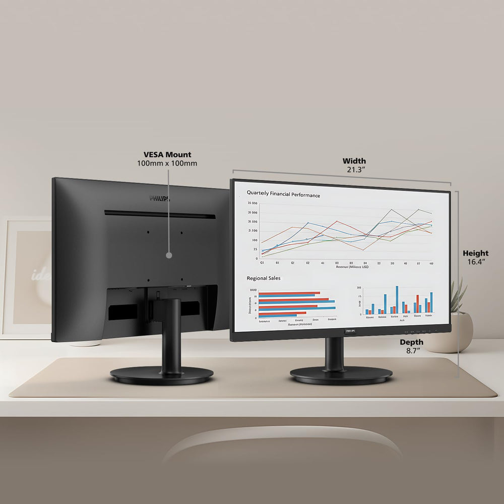 Philips 241V8LB EasyRead mode on screen demonstrating reduced eye strain for readers