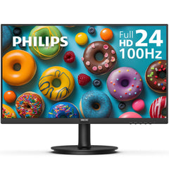 Philips 241V8LB front view showing crisp FHD display and slim bezels for more screen