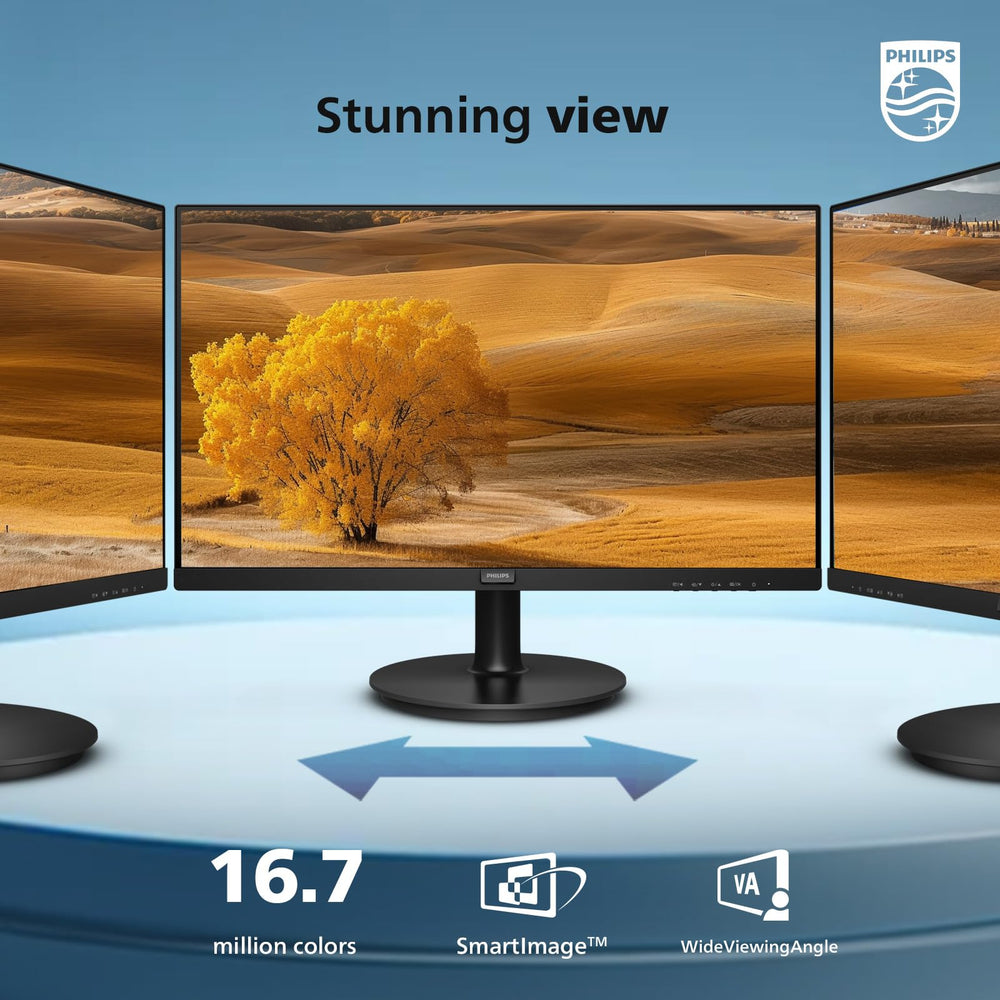 Philips 241V8LB close-up of screen texture showing VA panel contrast and clear detail