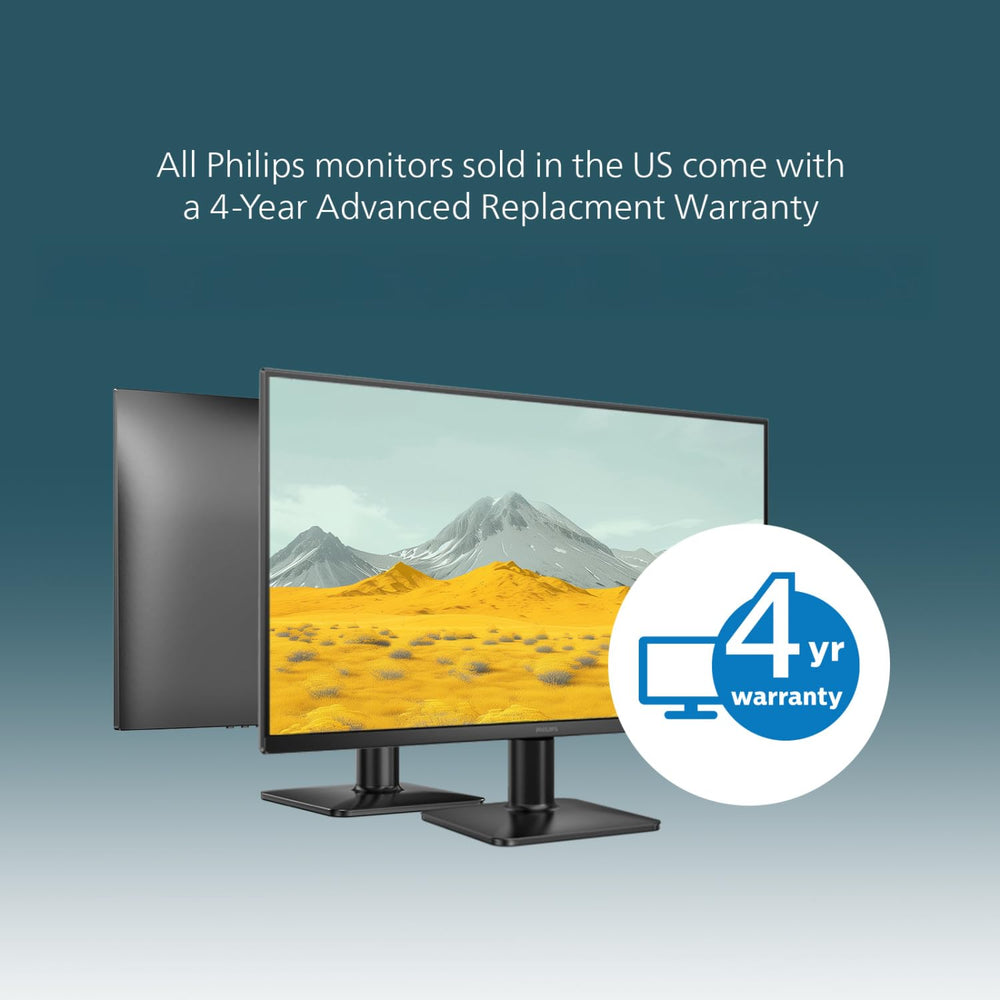 PHILIPS monitor side profile highlighting slim design and ergonomic tilt for comfort
