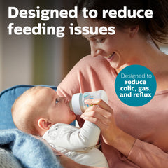Philips Avent AirFree vent close-up highlighting reduced air ingestion benefit