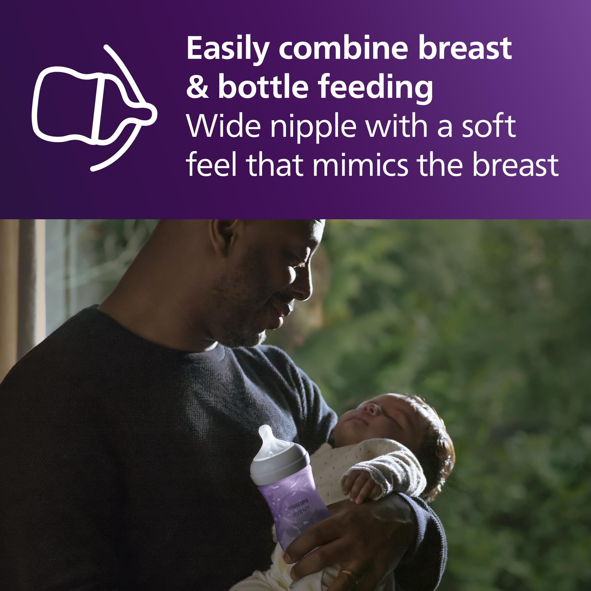 Philips Avent anti-colic valve detail showing air-channel design for calmer feeds