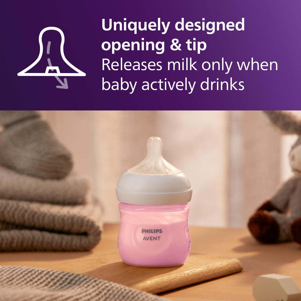 Philips Avent anti-colic valve detail demonstrating reduced swallowed air