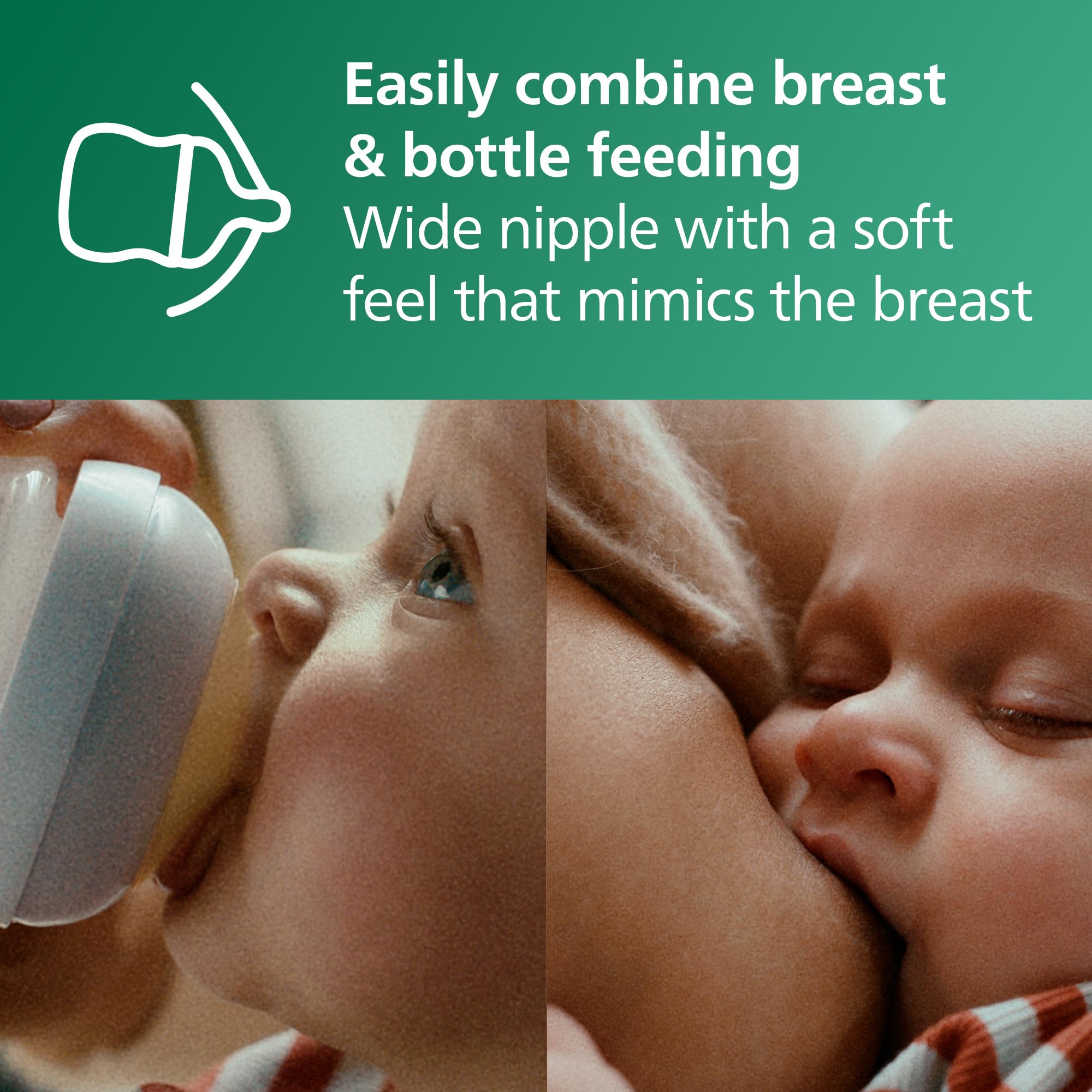 Philips Avent anti-colic valve detail directing air away from baby for comfort