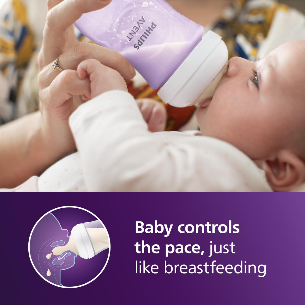 Philips Avent close-up of breast-shaped nipple showing soft texture for latch