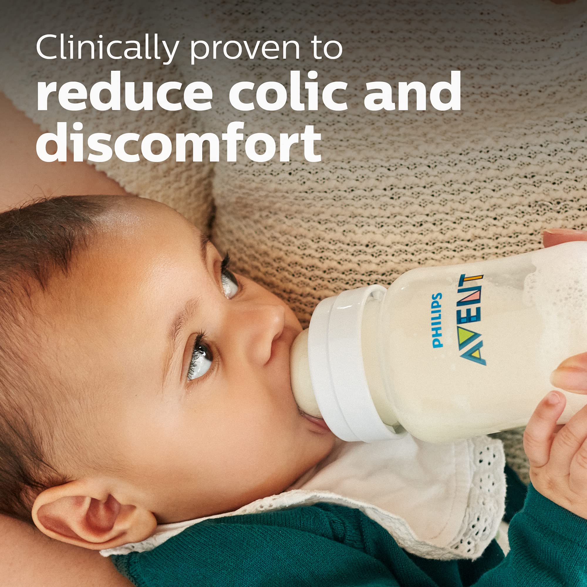 Philips Avent close-up of anti-colic nipple demonstrating airflow control