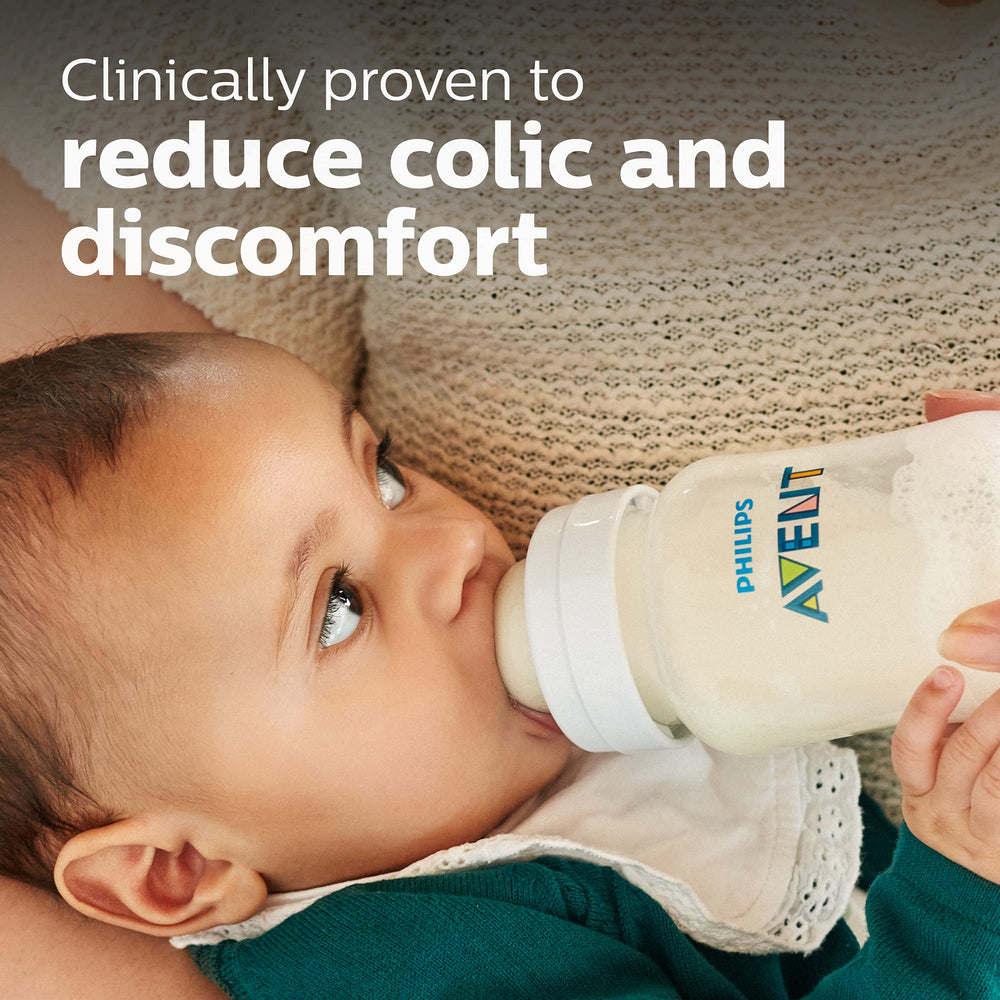 Philips Avent close-up of anti-colic nipple demonstrating airflow control