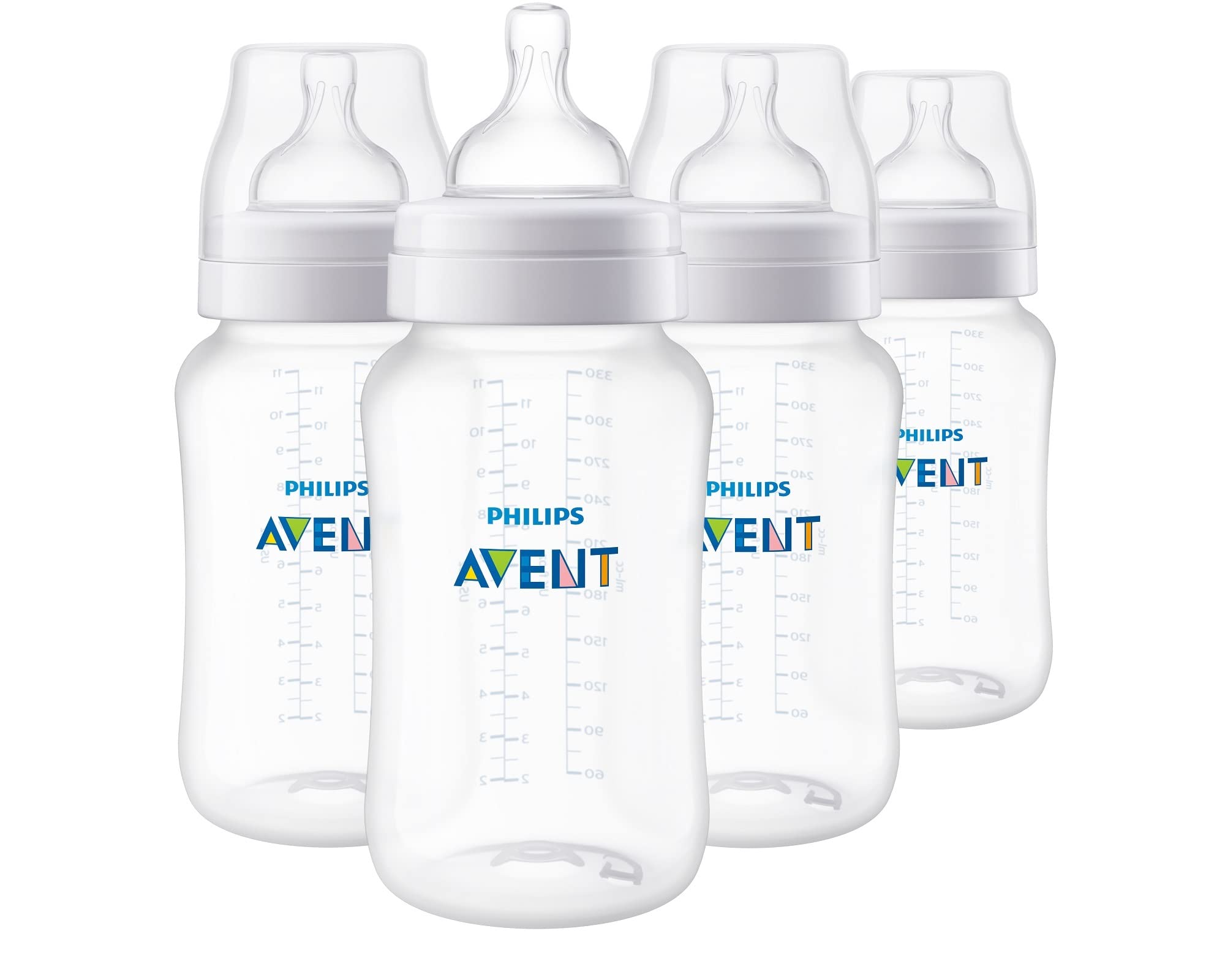 Philips Avent front packaging showing 11oz bottle and benefits