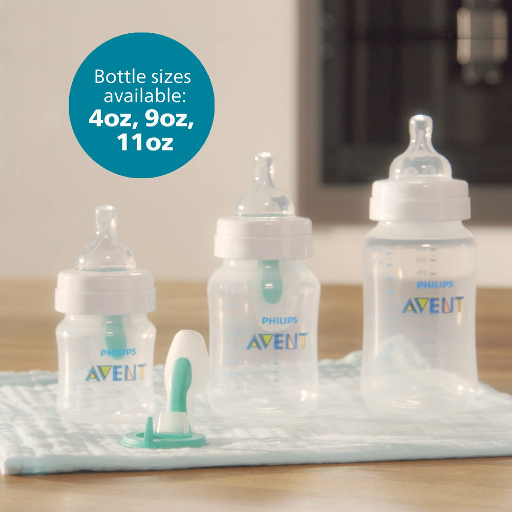 Philips Avent bottle in a parent feeding baby in a calm setting