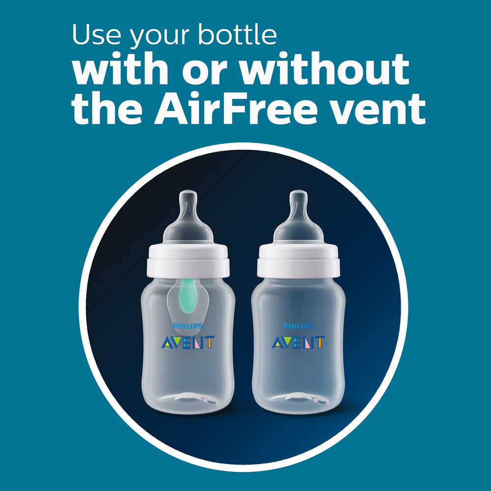 Philips Avent four 11oz bottles arranged showing included set