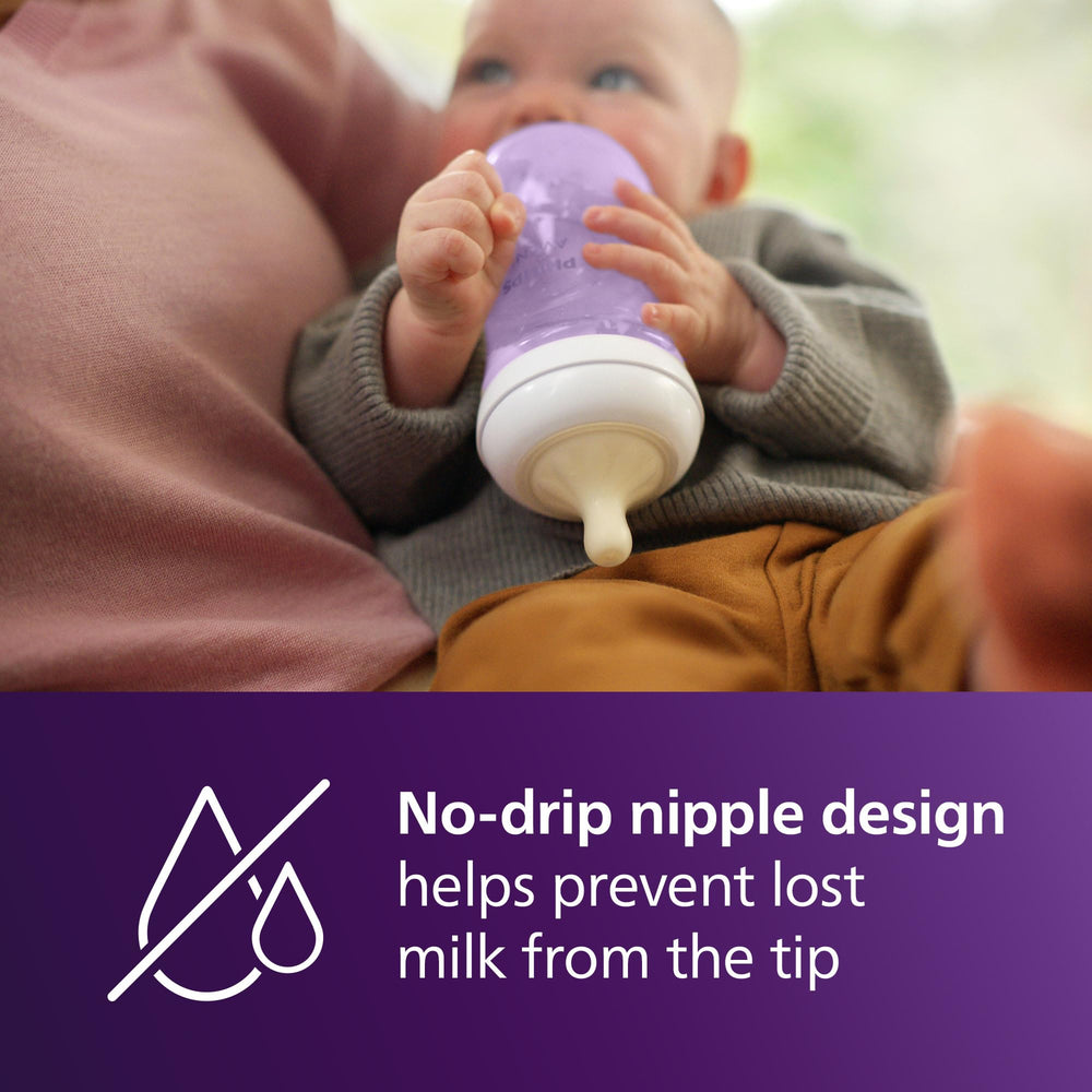 Philips Avent wide neck filling view demonstrating simple pouring and cleaning