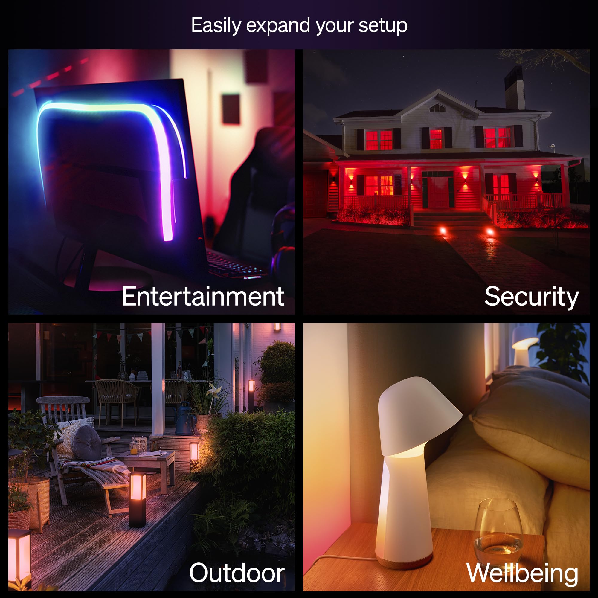 Philips Hue A19 app control screen showing easy color and schedule control