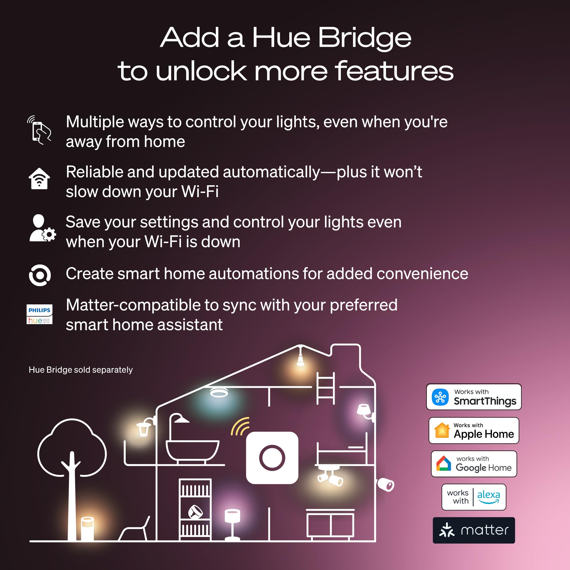 Philips Hue app on phone controlling light showing simple remote control