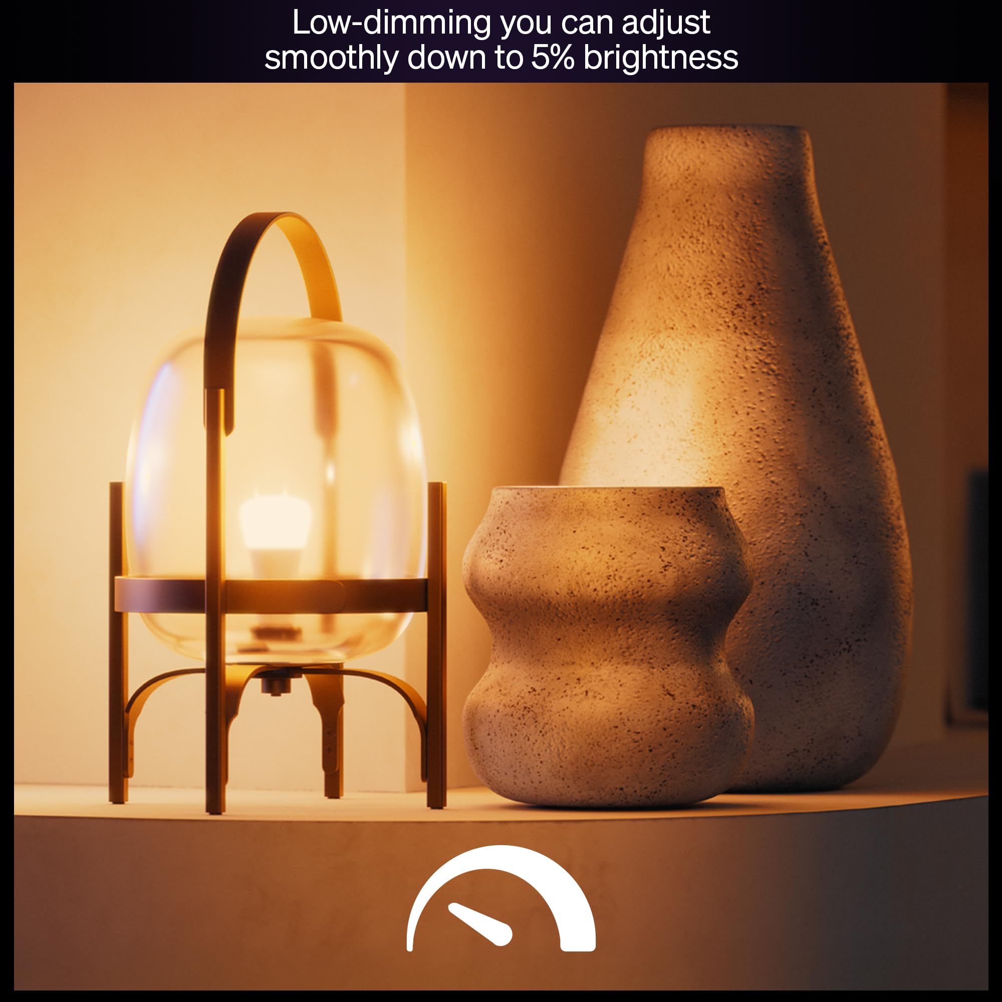 Philips Hue bulb held in hand for size comparison and easy fitting