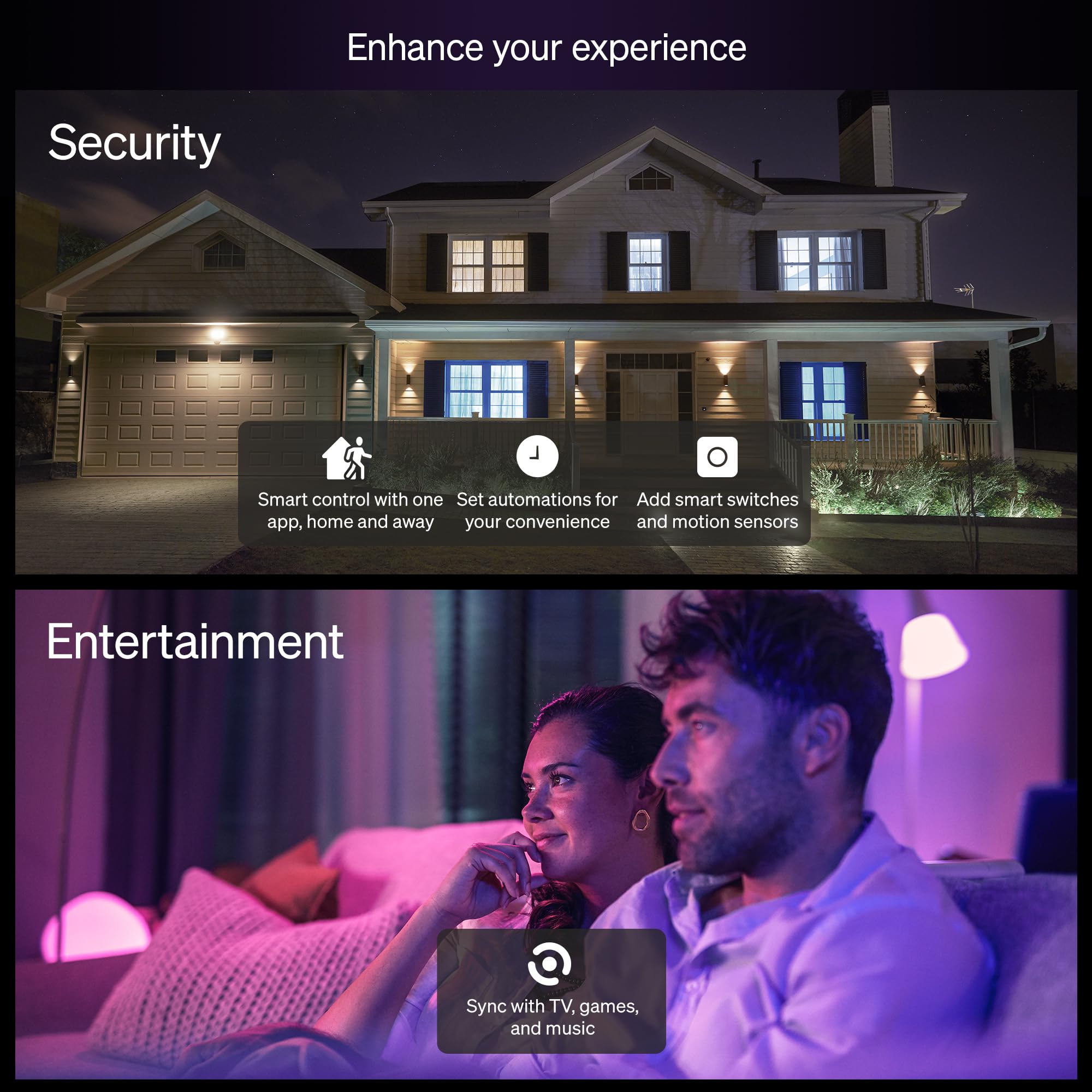 Philips Hue A19 size comparison in hand shows compact, standard fit