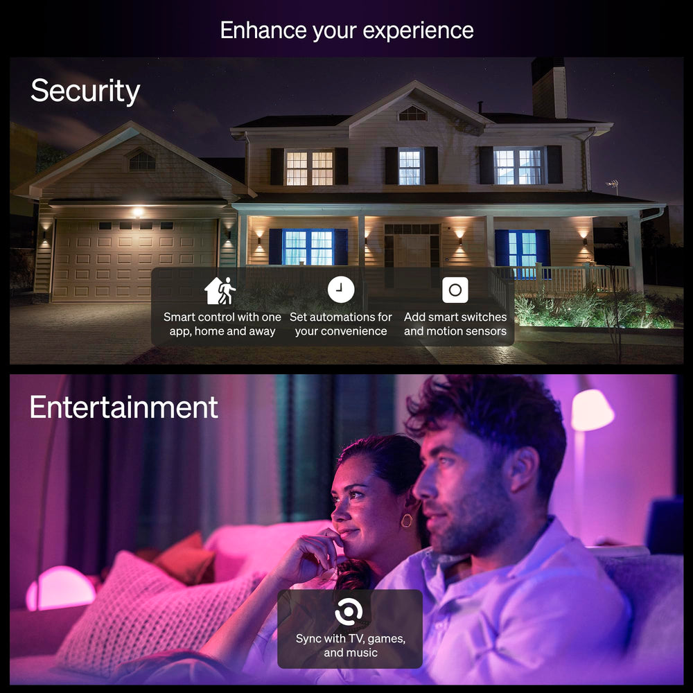 Philips Hue A19 size comparison in hand shows compact, standard fit