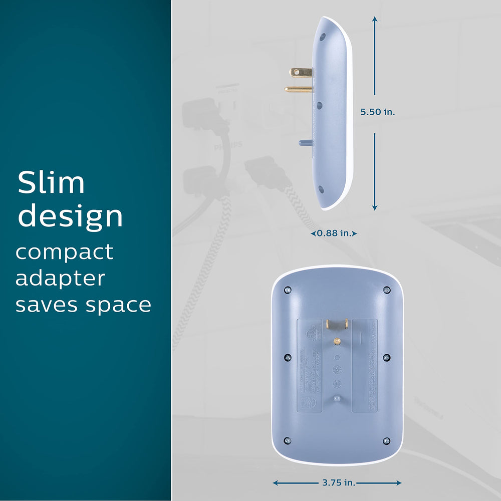 Philips side profile showing low-profile design fitting behind furniture