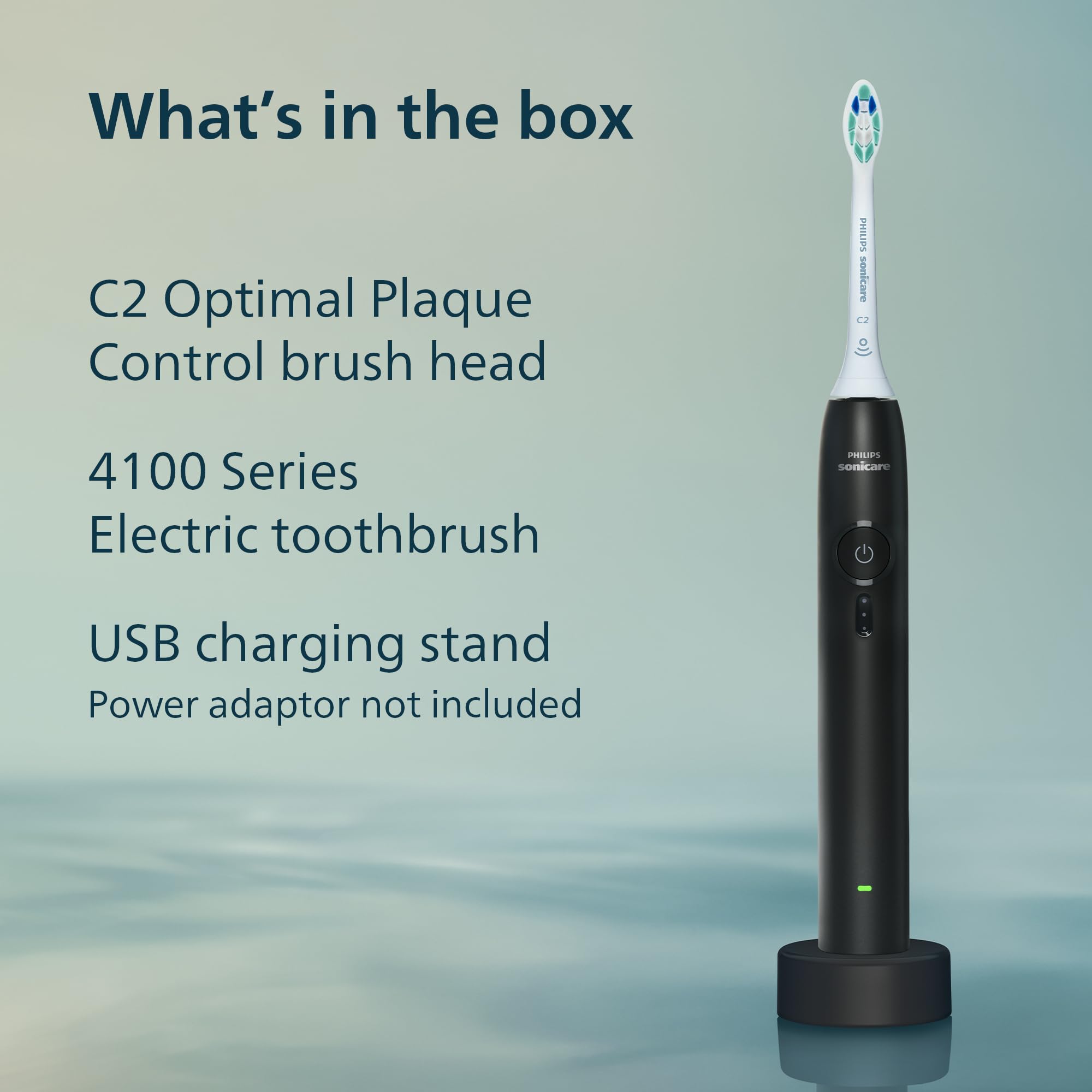 Philips Sonicare C2 brush head close-up highlighting soft flexible bristles for plaque removal