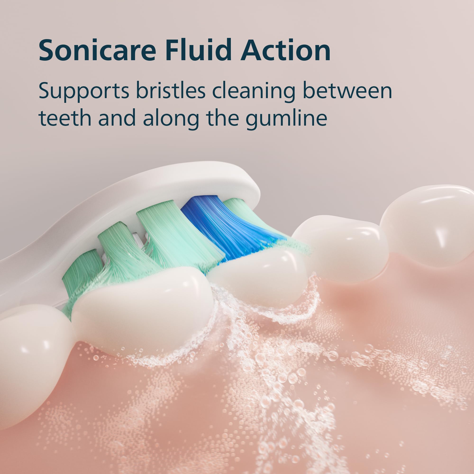 Philips Sonicare 4100 pressure sensor detail with vibration indicator to protect gums