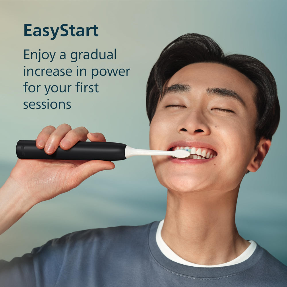 Philips Sonicare 4100 timer display illustration showing QuadPacer and SmartTimer guidance