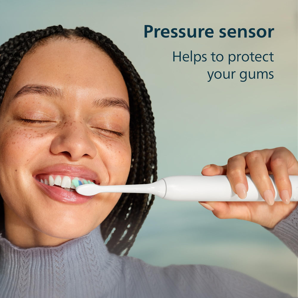 Philips Sonicare 4100 travel case open holding brush heads for protected on-the-go care