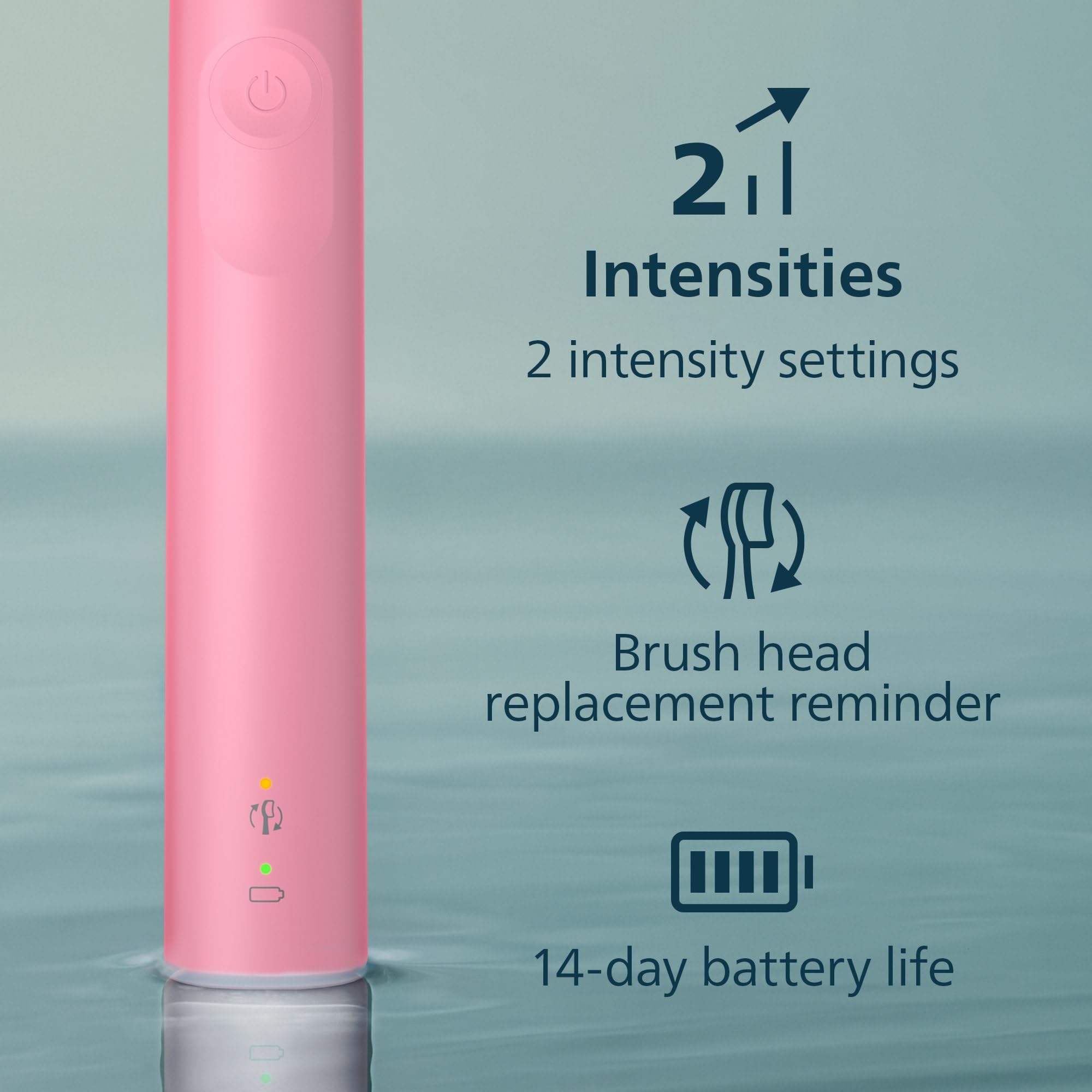 Philips Sonicare USB charging cable connected to handle for convenient recharging
