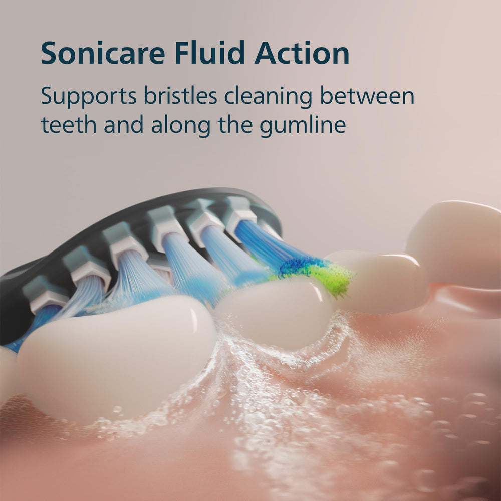 Philips Sonicare 5950 close-up of C3 brush head showing gentle gum reach