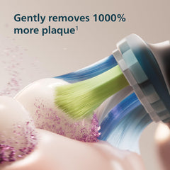Philips Sonicare 5950 handle illuminated showing pressure sensor protects gums