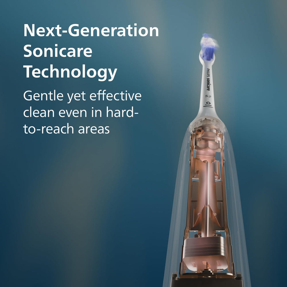 Philips Sonicare close-up of C3 Two-in-one brush head showing dense bristle cluster for whitening