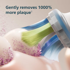 Philips Sonicare visual pressure sensor illuminated to prevent overbrushing and protect gums