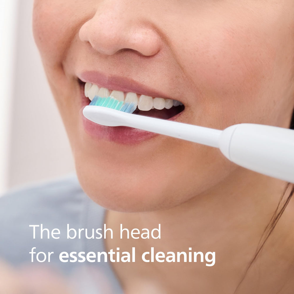 Philips Sonicare close-up of contoured bristles showing precise cleaning benefit