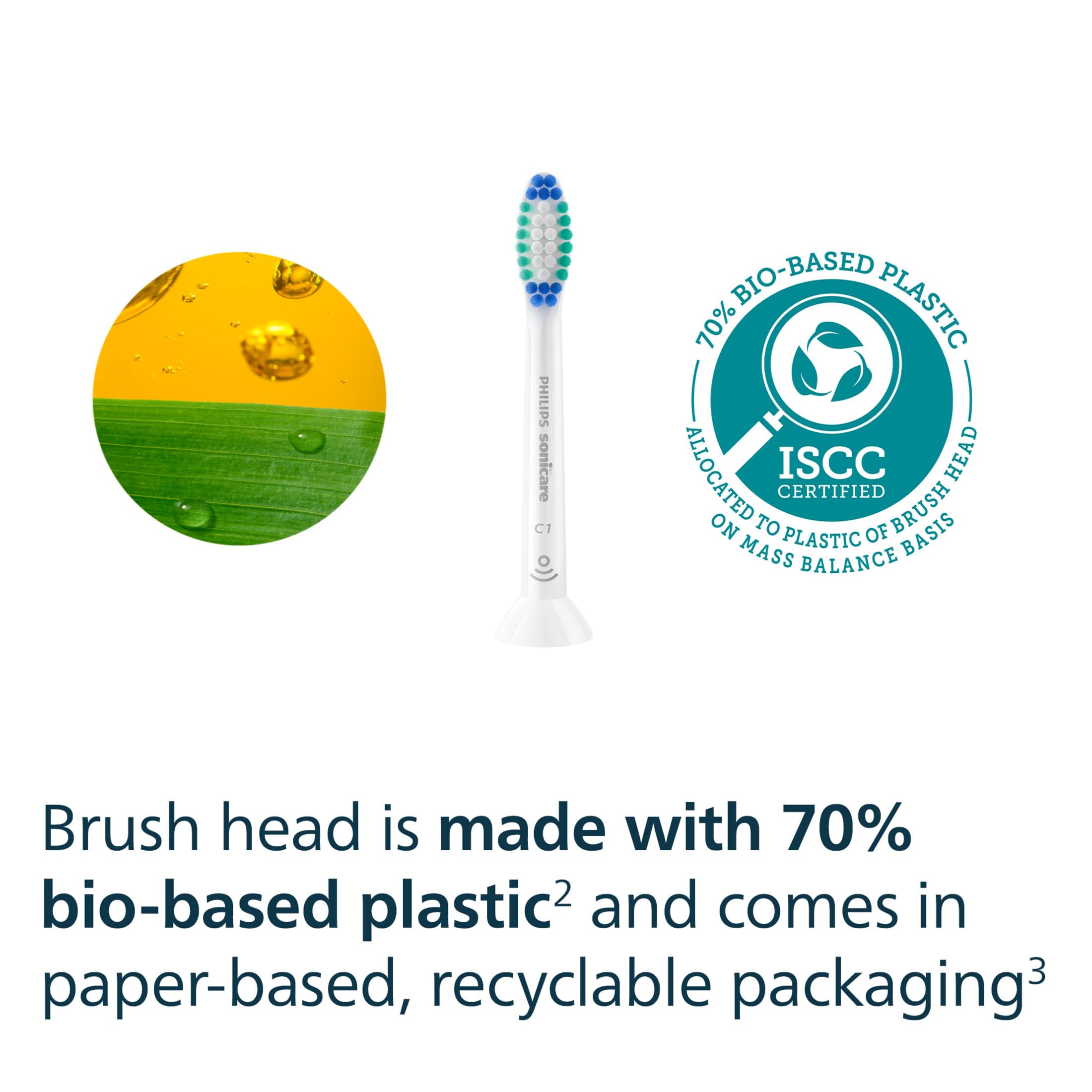 Philips Sonicare brush heads on bathroom counter illustrating everyday use benefit