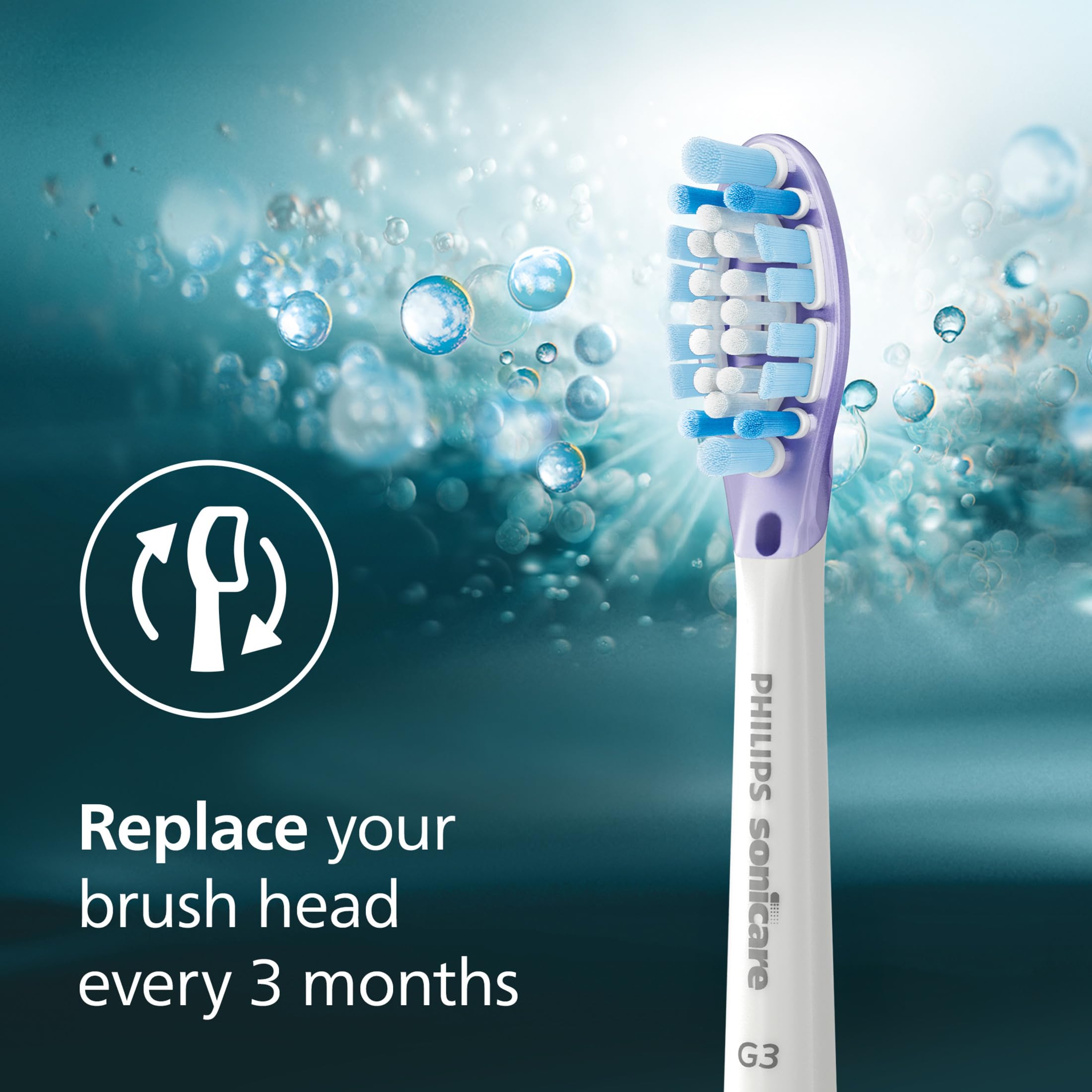 Philips Sonicare packaging label highlighting bio-based plastic and recyclable packaging