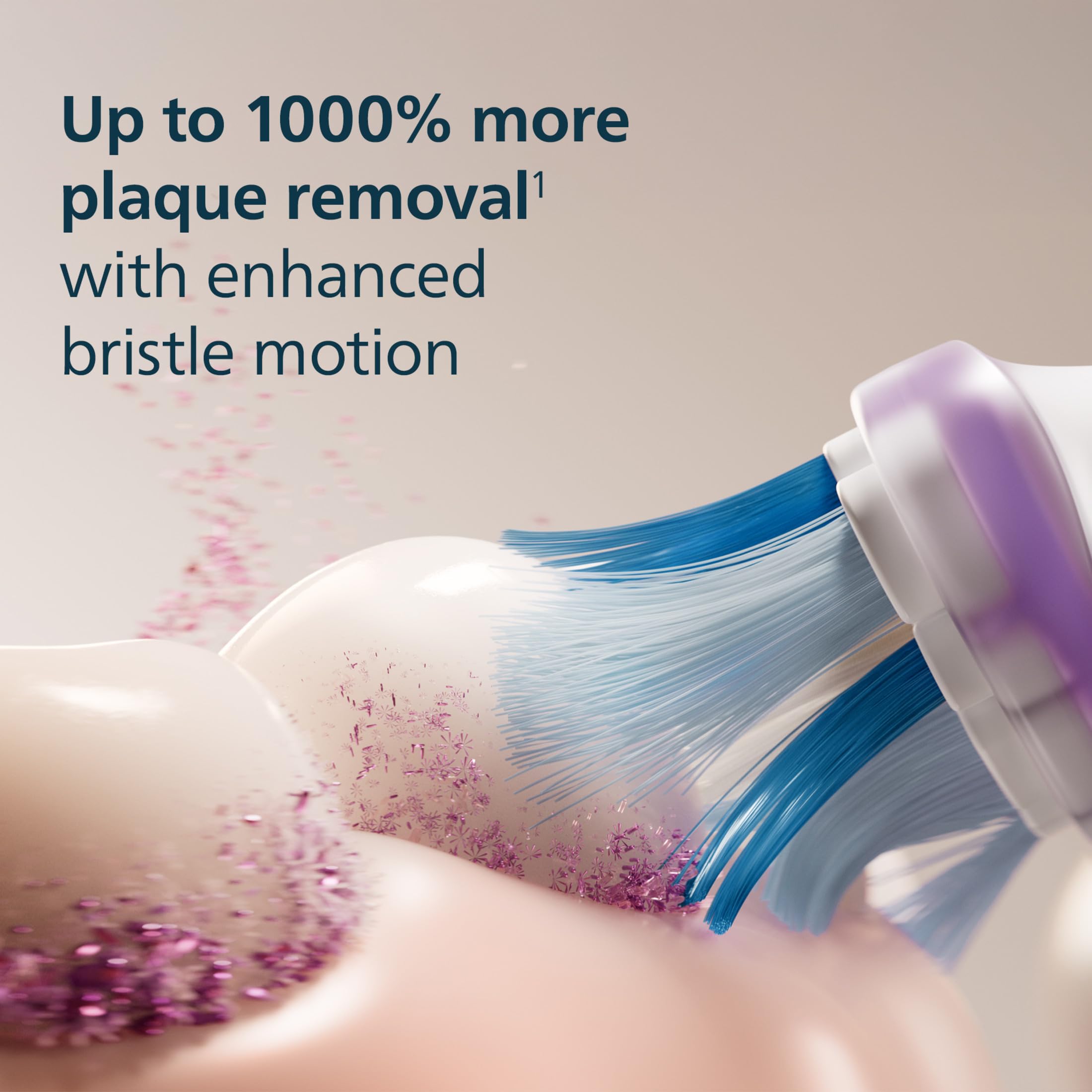Philips Sonicare soft-touch rubber surround detail boosting bristle motion and reach