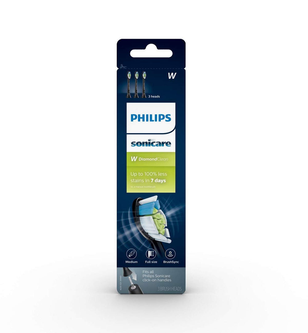 Philips Sonicare brush head clicked on handle in use demonstrating thorough cleaning